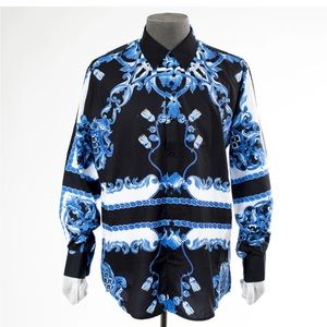 Men’s Designer Rhinestone Dress Shirt size medium LIKE NEW!